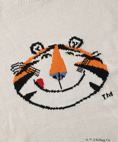 Right-on（ライトオン）の「「Kelloggs」キャクラクターグラニーニット（ニット/セーター・レディース・オフホワイト/ブルー・M/L）」の8枚目の写真