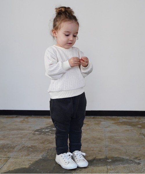 quoti use fith（クゥオティ　ユース　フィス）の「フワツブリブ クルーネック長袖スウェット（スウェット・キッズ・アイボリー/ブラウン/ブルー・100/80/120/90/130/110）」の14枚目の写真