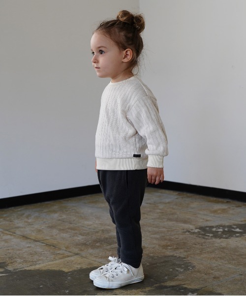 quoti use fith（クゥオティ　ユース　フィス）の「フワツブリブ クルーネック長袖スウェット（スウェット・キッズ・アイボリー/ブラウン/ブルー・100/80/120/90/130/110）」の13枚目の写真