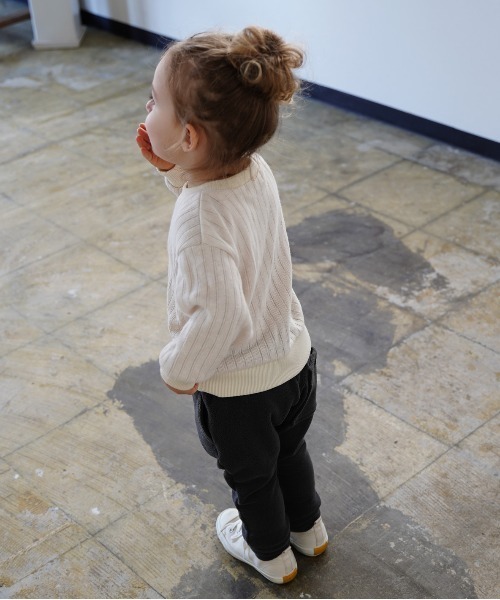 quoti use fith（クゥオティ　ユース　フィス）の「フワツブリブ クルーネック長袖スウェット（スウェット・キッズ・アイボリー/ブラウン/ブルー・100/80/120/90/130/110）」の12枚目の写真