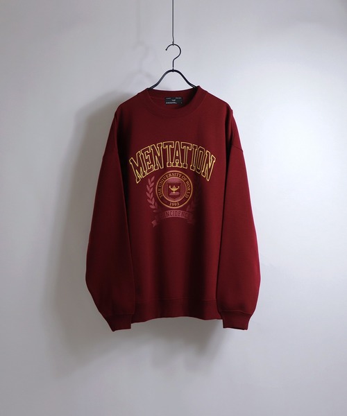 ILL'S(イルズ)の「ILL'S / イルズ ヴィンテージカレッジ刺繍ビッグスウェット(スウェット・メンズ・ブラウン/レッド/アイボリー・M/L)」の3枚目の写真