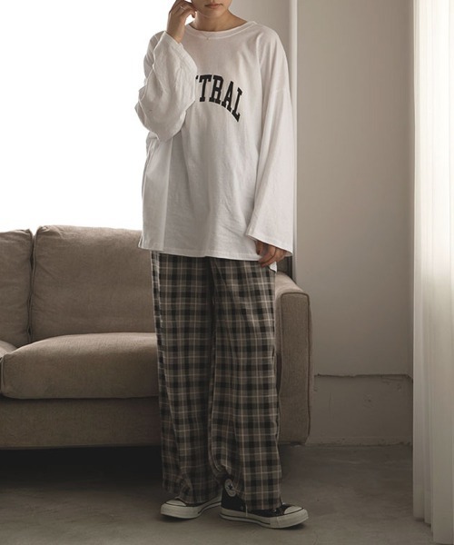 marjour（マージュール）の「CHECK PANTS（スラックス・レディース・ブラック/ブラウン・M）」の2枚目の写真