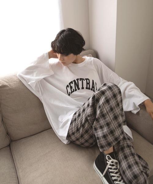 marjour（マージュール）の「CHECK PANTS（スラックス・レディース・ブラック/ブラウン・M）」の3枚目の写真