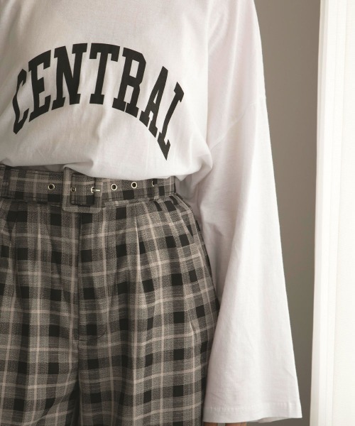 marjour（マージュール）の「CHECK PANTS（スラックス・レディース・ブラック/ブラウン・M）」の6枚目の写真