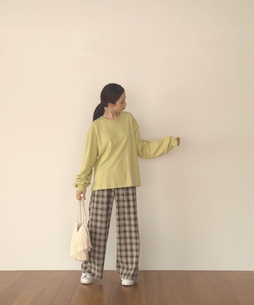 marjour（マージュール）の「CHECK PANTS（スラックス・レディース・ブラック/ブラウン・M）」の13枚目の写真