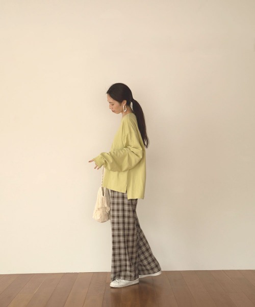 marjour（マージュール）の「CHECK PANTS（スラックス・レディース・ブラック/ブラウン・M）」の9枚目の写真