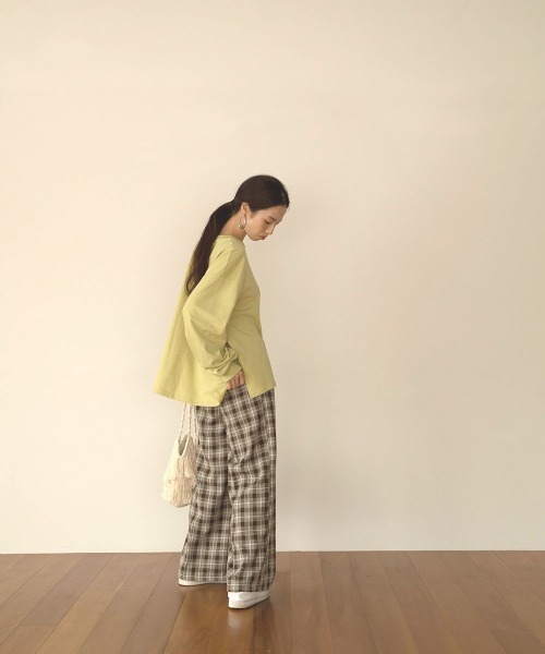 marjour（マージュール）の「CHECK PANTS（スラックス・レディース・ブラック/ブラウン・M）」の7枚目の写真