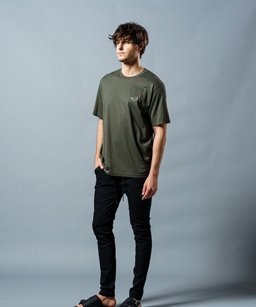 wjk(ダヴルジェイケイ)の「mt7485-heart warming T Tシャツ(Tシャツ/カットソー・メンズ・ブラック/カーキ/ホワイト/トップグレー・XL/M/L/S)」の9枚目の写真