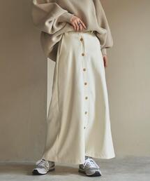 coen | 起毛ツイルフロントボタンスカート(スカート)