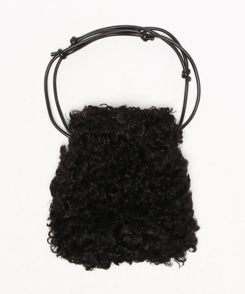 EARTH MADE（アースメイド）の「FUR 巾着スモール BAG（トートバッグ・キッズ・ブラック/ブラウン/レッド/ライトピンク/イエロー・FREE）」の8枚目の写真