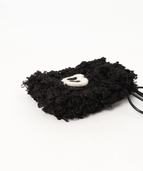 EARTH MADE（アースメイド）の「FUR 巾着スモール BAG（トートバッグ・キッズ・ブラック/ブラウン/レッド/ライトピンク/イエロー・FREE）」の9枚目の写真