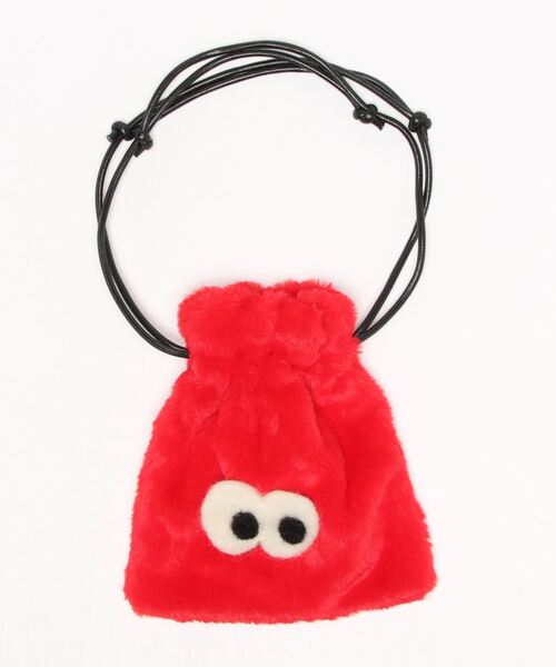 EARTH MADE（アースメイド）の「FUR 巾着スモール BAG（トートバッグ・キッズ・ブラック/ブラウン/レッド/ライトピンク/イエロー・FREE）」の12枚目の写真