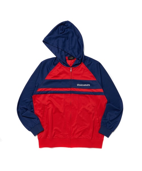 24karats(トゥウェンティーフォーカラッツ)の「Bicolor Smooth Track Top(ジャージ・メンズ・ブラック/ネイビー・LARGE/MEDIUM/X-LARGE/SMALL)」の2枚目の写真