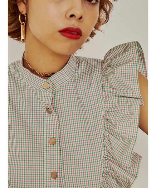 PAMEO POSE（パメオポーズ）の「Multi Collar Top（シャツ/ブラウス・レディース・レッド/グリーン・FREE）」の17枚目の写真