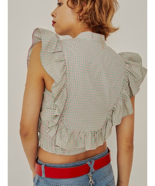 PAMEO POSE（パメオポーズ）の「Multi Collar Top（シャツ/ブラウス・レディース・レッド/グリーン・FREE）」の19枚目の写真