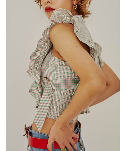 PAMEO POSE（パメオポーズ）の「Multi Collar Top（シャツ/ブラウス・レディース・レッド/グリーン・FREE）」の18枚目の写真