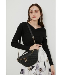 rienda | フェイクレザーコンビボア2WAYバッグ(ボディバッグ/ウエストポーチ)