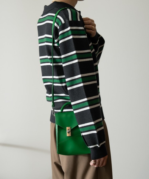 soerte（ソエルテ）の「2way square shoulder bag/2wayスクエアショルダーバッグ（ショルダーバッグ・メンズ・グリーン/ブラウン/ホワイト/ブラック・FREE）」の8枚目の写真