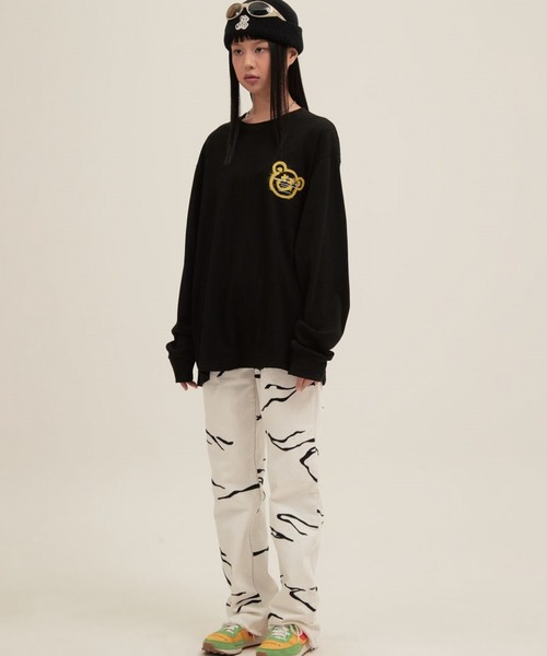 ISTKUNST(イストクンスト)の「【UNISEX】ISTKUNST/BEAR&SMILEYロンT 2256193(Tシャツ/カットソー・レディース・ホワイト/ブラック/ライトグレー・SMALL/MEDIUM/LARGE)」の10枚目の写真