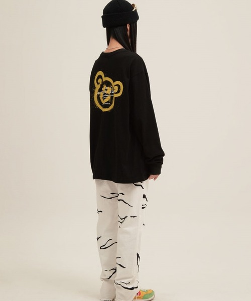 ISTKUNST(イストクンスト)の「【UNISEX】ISTKUNST/BEAR&SMILEYロンT 2256193(Tシャツ/カットソー・レディース・ホワイト/ブラック/ライトグレー・SMALL/MEDIUM/LARGE)」の8枚目の写真