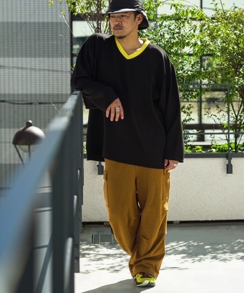 BEAVER(ビーバー)の「FAZZURA/ファズラ CARGO PANTS カーゴパンツ(スウェットパンツ・メンズ・ダークグリーン/キャメル・1/2)」の8枚目の写真