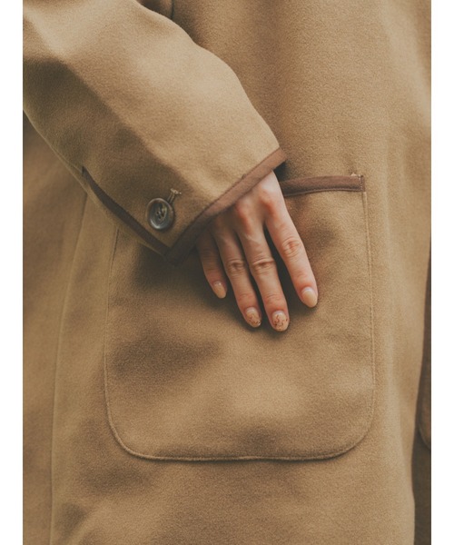 ehka sopo（エヘカソポ）の「【たかあしあかりコラボ】コート（ノーカラーコート・レディース・ベージュ/ブラウン・ﾌﾘ-）」の17枚目の写真