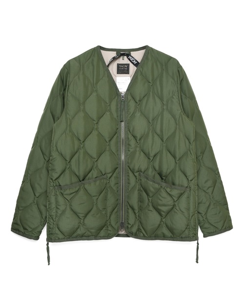 TAION(タイオン)の「【TAION】タイオン MILITARY ZIP V NECK DOWN JKT TAION-101ZML-1(ダウンジャケット/コート・メンズ・オリーブ/ブラック/ブルー系その他2/ライトグレー/キャメル/ライトブラウン/ダークグリーン・MEDIUM/SMALL/LARGE/X-LARGE/X-SMALL/XX-LARGE)」の5枚目の写真