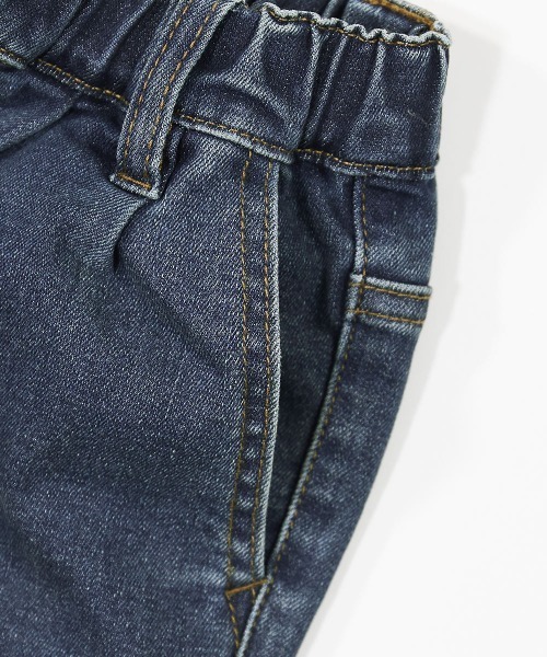 devirock（デビロック）の「楽デニム タックパンツ（デニムパンツ・キッズ・サックスブルー/ブルー系その他/ネイビー/ワンウォッシュ・110cm/120cm/130cm/140cm/150cm/160cm/100cm）」の12枚目の写真