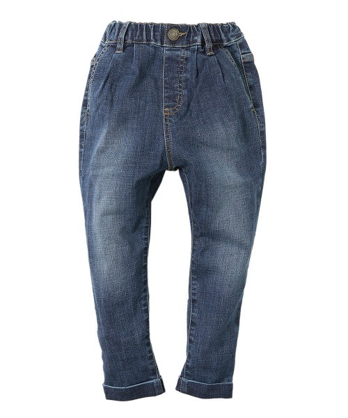 devirock（デビロック）の「楽デニム タックパンツ（デニムパンツ・キッズ・サックスブルー/ブルー系その他/ネイビー/ワンウォッシュ・110cm/120cm/130cm/140cm/150cm/160cm/100cm）」の8枚目の写真