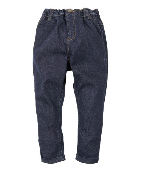 devirock（デビロック）の「楽デニム タックパンツ（デニムパンツ・キッズ・サックスブルー/ブルー系その他/ネイビー/ワンウォッシュ・110cm/120cm/130cm/140cm/150cm/160cm/100cm）」の6枚目の写真