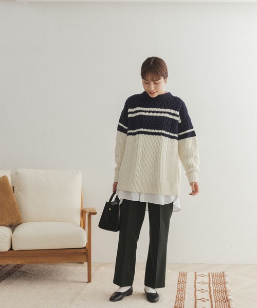 FORK&SPOON(フォークアンドスプーン)の「FORK&SPOON フラノイージーパンツ(その他パンツ・レディース・グリーン/ベージュ系その他・1/2)」の20枚目の写真