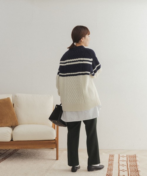 FORK&SPOON(フォークアンドスプーン)の「FORK&SPOON フラノイージーパンツ(その他パンツ・レディース・グリーン/ベージュ系その他・1/2)」の12枚目の写真