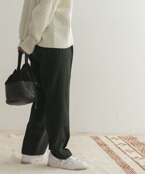 FORK&SPOON(フォークアンドスプーン)の「FORK&SPOON フラノイージーパンツ(その他パンツ・レディース・グリーン/ベージュ系その他・1/2)」の13枚目の写真