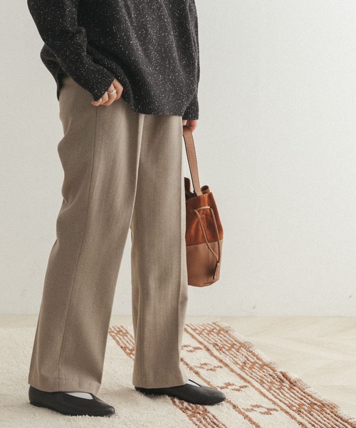 FORK&SPOON(フォークアンドスプーン)の「FORK&SPOON フラノイージーパンツ(その他パンツ・レディース・グリーン/ベージュ系その他・1/2)」の5枚目の写真