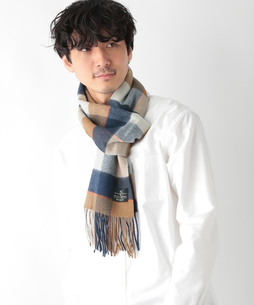 GLOBAL WORK(グローバルワーク)の「ウールカシミヤマフラー/236213(マフラー・メンズ・チャコールグレー/ライトグレー/ブラック/ネイビー/オレンジ/ブルー/グリーン/ミント・FREE)」の8枚目の写真