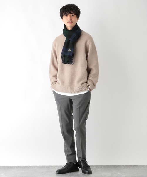 GLOBAL WORK(グローバルワーク)の「ウールカシミヤマフラー/236213(マフラー・メンズ・チャコールグレー/ライトグレー/ブラック/ネイビー/オレンジ/ブルー/グリーン/ミント・FREE)」の15枚目の写真