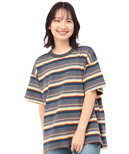 チチカカ(チチカカ)の「ボーダークルーTシャツ(Tシャツ/カットソー・レディース・アイボリー/パープル/チャコールグレー・FREE)」の8枚目の写真