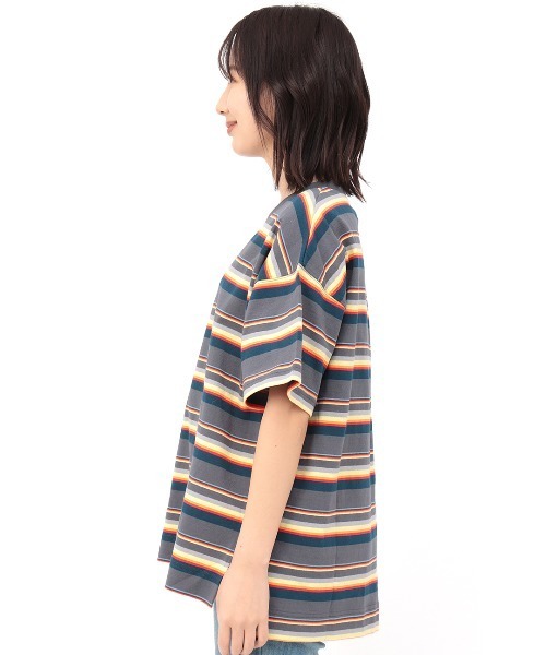 チチカカ(チチカカ)の「ボーダークルーTシャツ(Tシャツ/カットソー・レディース・アイボリー/パープル/チャコールグレー・FREE)」の11枚目の写真