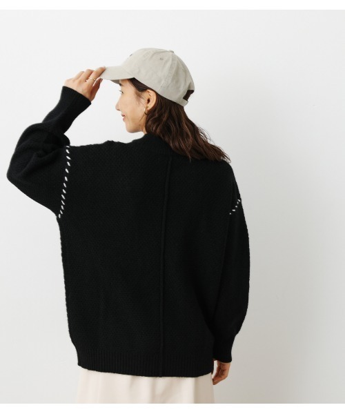 RODEO CROWNS WIDE BOWL(ロデオクラウンズワイドボウル)の「【WEB限定アイテム】ハンドステッチケーブルニットWL(ニット/セーター・レディース・ブラック/ブラウン/アイボリー・FREE)」の6枚目の写真
