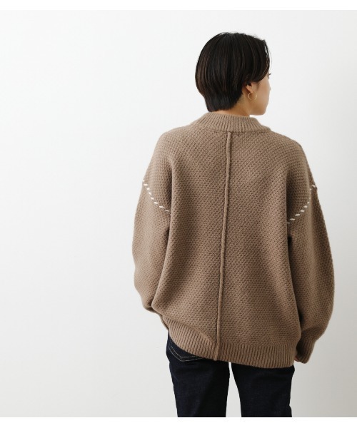 RODEO CROWNS WIDE BOWL(ロデオクラウンズワイドボウル)の「【WEB限定アイテム】ハンドステッチケーブルニットWL(ニット/セーター・レディース・ブラック/ブラウン/アイボリー・FREE)」の9枚目の写真