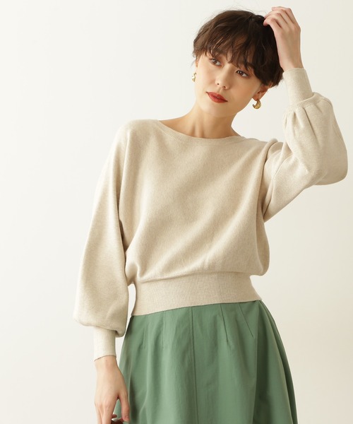 N.（N. Natural Beauty Basic）（エヌエヌナチュラルビューティーベーシック）の「◆アンゴラ混パールボタンニット（ニット/セーター・レディース・ネイビー/レッド/オフホワイト・MEDIUM）」の6枚目の写真