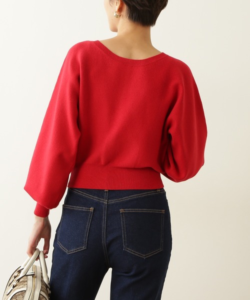 N.（N. Natural Beauty Basic）（エヌエヌナチュラルビューティーベーシック）の「◆アンゴラ混パールボタンニット（ニット/セーター・レディース・ネイビー/レッド/オフホワイト・MEDIUM）」の14枚目の写真