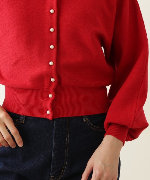 N.（N. Natural Beauty Basic）（エヌエヌナチュラルビューティーベーシック）の「◆アンゴラ混パールボタンニット（ニット/セーター・レディース・ネイビー/レッド/オフホワイト・MEDIUM）」の16枚目の写真