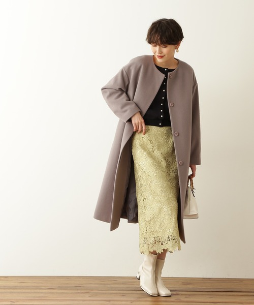 N.（N. Natural Beauty Basic）（エヌエヌナチュラルビューティーベーシック）の「◆アンゴラ混パールボタンニット（ニット/セーター・レディース・ネイビー/レッド/オフホワイト・MEDIUM）」の9枚目の写真