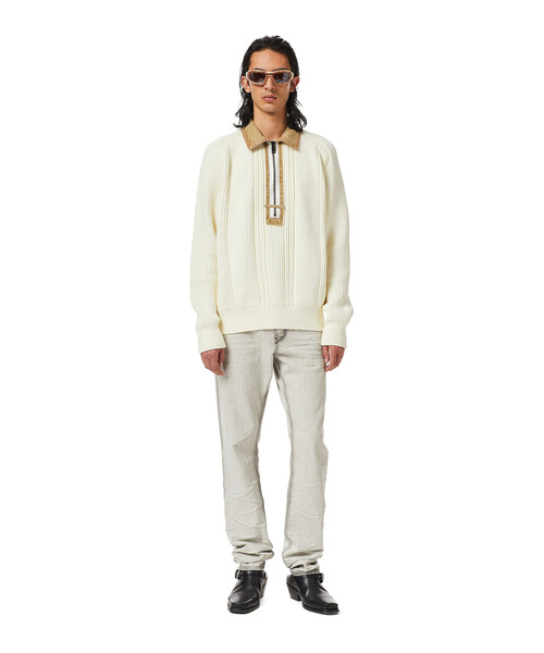 DIESEL（ディーゼル）の「メンズ ニット ミドルゲージ（ニット/セーター・メンズ・ブラック/ホワイト系その他・SMALL/LARGE/X-LARGE/MEDIUM/X-SMALL）」の6枚目の写真