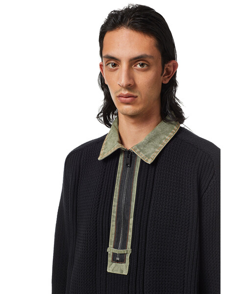 DIESEL（ディーゼル）の「メンズ ニット ミドルゲージ（ニット/セーター・メンズ・ブラック/ホワイト系その他・SMALL/LARGE/X-LARGE/MEDIUM/X-SMALL）」の8枚目の写真