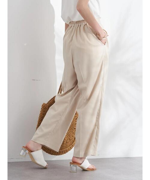 earth music&ecology（アースミュージックアンドエコロジー）の「タックストレートパンツ＊（その他パンツ・レディース・ブラウン/チェック/ホワイト系その他2・S/M）」の9枚目の写真