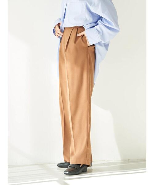 earth music&ecology（アースミュージックアンドエコロジー）の「タックストレートパンツ＊（その他パンツ・レディース・ブラウン/チェック/ホワイト系その他2・S/M）」の15枚目の写真