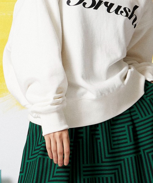 MAISON SPECIAL(メゾンスペシャル)の「Brushオーバーサイズスウェット【MAISON SPECIAL/メゾンスペシャル】(スウェット・レディース・ホワイト/オレンジ/ブルー/グレー・FREE)」の13枚目の写真