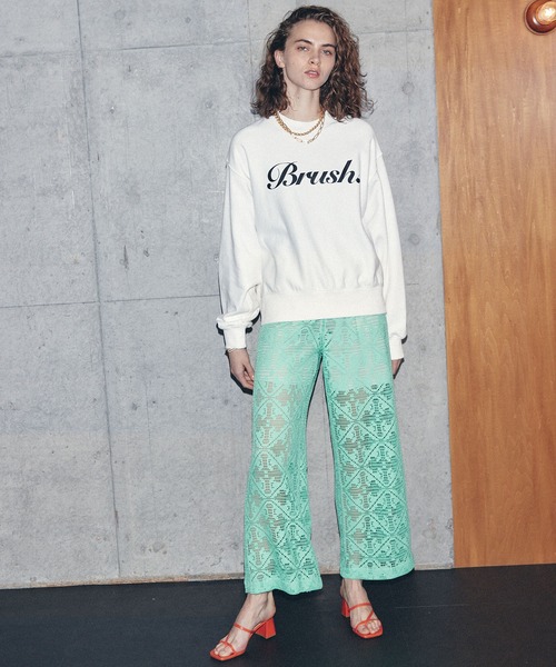 MAISON SPECIAL(メゾンスペシャル)の「Brushオーバーサイズスウェット【MAISON SPECIAL/メゾンスペシャル】(スウェット・レディース・ホワイト/オレンジ/ブルー/グレー・FREE)」の5枚目の写真